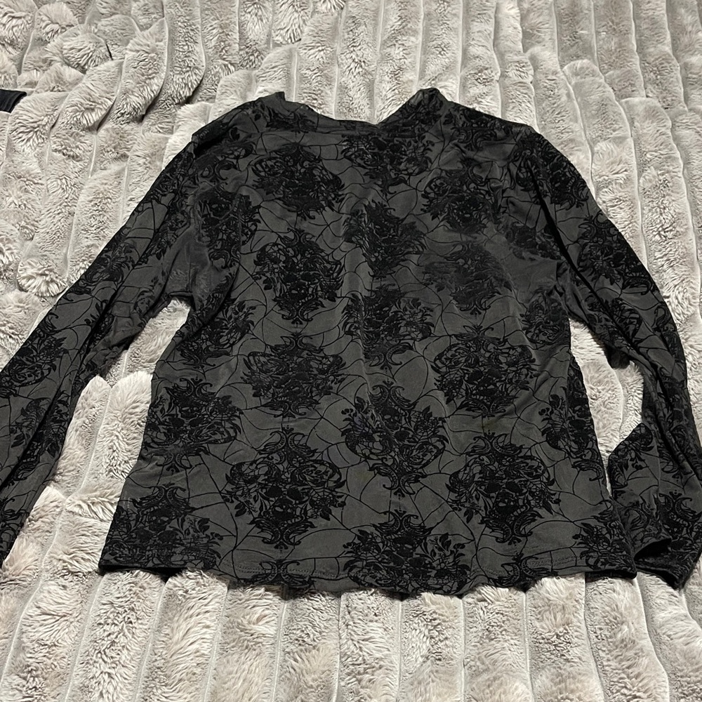 Elegant Black Floral Women's Top